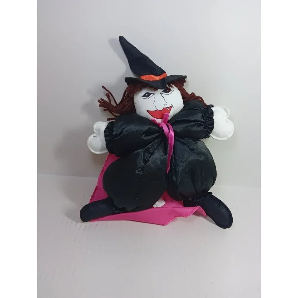Vintage 90s Silly Halloween Plush Witch